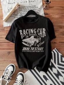 Camiseta casual de estilo moderno y a la moda Y2K, blusas para mujer, camisas de mujer, tops, blusas, camisetas. - Negro - Ver 1