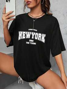 Camiseta con gráfico de letra de hombro caído, Camisetas gráficas,Elección perfecta de regalo de cumpleaños o festividad para amigos, familiares, novio o novia ropa de hombre - Estilo - Ver 6