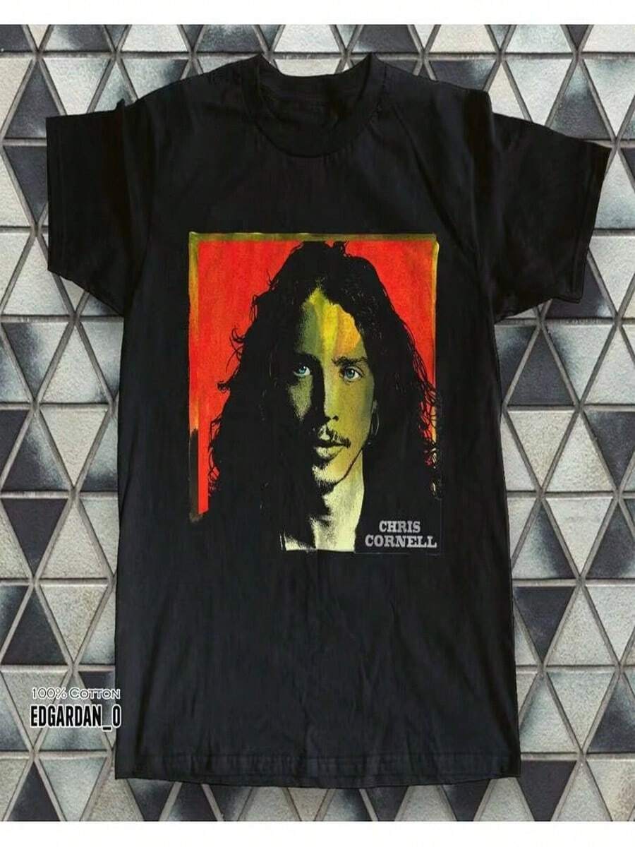 Camiseta negra de Chris Cornell, guitarrista rítmico, tallas S-5XL - Negro - Ver 1