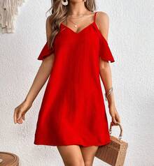 Women Maxi Dresses - Rojo - View 2