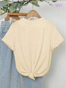 Women's Soft Cotton T-Shirt With A Mexican Pozole Soup Design, Featuring A Heart, Flag, And Flower Print. Fashionable And Perfect For All Seasons, This Casual Summer Top Is Available In Sizes S, M, L, And XL. - 白色 - 查看 3