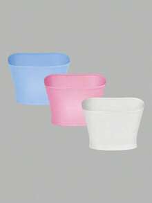 Set de 3 piezas Top tubo sexy y top casual ajustado para mujer, apropiado para el verano - Multicolor 10 - Ver 2