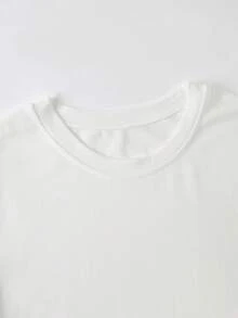 Women's Humorous "Grandma" T-Shirt In Spanish - "You Should Call Me NAME But You'll Call Me GRANDMA" Short Sleeve And Round Neck, A Gift For Grandmother's Day Suitable For Family Gatherings, Casual And Comfortable Wear With A Spanish Phrase - 白色 - 查看 3