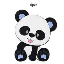 6 pièces Perles en silicone mignonnes en forme de panda - Perles focales en silicone, perles pour la fabrication de bijoux, design de mode, parfait pour les bracelets DIY, les cordons, les accessoires de bracelets de stylo perlés, les décorations de fête de vacances et autres artisanat fait main - Cadeau idéal - Multicolore - Voir 11