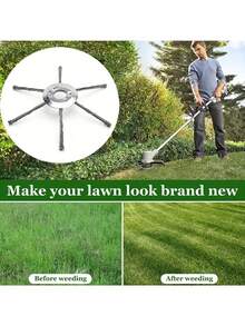 9-Inch Heavy Duty Steel Brush Cutter Blade - Rotary Brush Trimmer Attachment For Grass, Weeds And Moss Removal, Compatible With Brush Cutter, Lawn Mower, Driveway And Pathway Edging (Gas Powered) - Blade Consumable - A - View 9