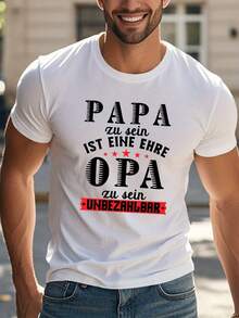 -Men's German Graphic T-Shirt - Geometric Design Dad Grandpa, Casual Summer T-Shirt, Breathable, Crew Neck, Short Sleeves, Machine Washable, Regular Fit, Comfortable Material, Loose And Comfortable. - A the Picture How - View 6