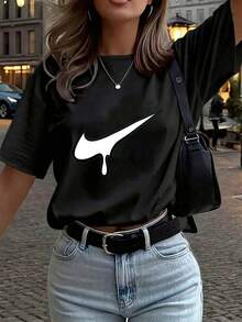 Women T-Shirts - 黑色 - 查看 6