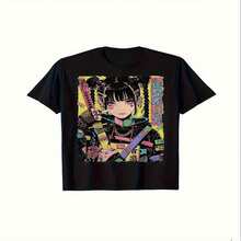 Cyberpunk And Retro Hip-Hop Inspired Streetwear, Featuring Functional Cosplay Clothing And Graphic Tees, Made From [Material Not Specified], Perfect Gifts For Men, Women, Dads, Moms And Friends, Size S, In Black - 黑色 - 查看 2