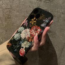 Funda con diseño de flores pintadas al óleo para iPhone 15 11 13 12 14 Pro Max X XR XS Max 6 6s 7 8 Plus, protección de cámara, a prueba de golpes, cubierta rígida. X0J9 - F2541SHF - Ver 7