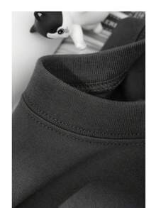 1 pieza recomendada - Camiseta de mujer estilo deportivo casual, de cuello redondo y manga corta, transpirable y de corte holgado, con un diseño atractivo que combina patrones modernos y vintage, moderna y versátil para deportes, uso diario casual y diversas ocasiones, top de mujer 180g 100% algodón. - Negro - Ver 3