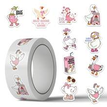 500 Stücke Silly Goose Meme Aufkleber Rolle, lustige Vinyl Aufkleber für Wasserflasche Laptop Fahrrad Tasse Sammelalbum Dekorative Handyhülle Wassertasse Skateboard Graffiti Aufkleber - 1 Set - Übersicht 7