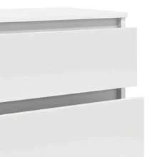 Cómoda blanca Joinmee 60x36x103 cm con 5 cajones, cajonera de madera de ingeniería para dormitorio, salón, recibidor y apartamento - Blanco - Ver 9