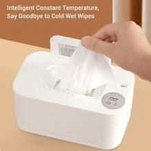 Wipe Warmer, 3 Temperature Modes, 55/60/65 Celsius, Compatible With 80 Wipes, With Light - 白色 - 查看 5