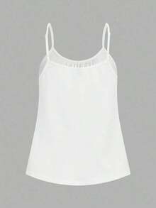 3 piezas Tops de camisola holgados y plisados para mujer, con tirantes ajustables, aptos para primavera y verano - Multicolor 4 - Ver 4