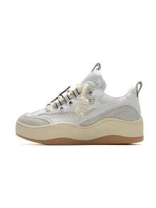 Skechers 女款運動休閒鞋 D'LlTES XL 系列 滑板鞋 2026 秋季復古厚底滑板鞋 185320-WBGY - 185320-WBGY - 查看 6