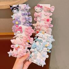 Sanrio Hello Kitty 可愛髮夾 10件組-多功能少女風髮飾,溫和材質不傷髮,本系列包含粉色髮飾與髮夾,適合情人節、聖誕節、婚禮派對等場合,設計結合蝴蝶結與 Hello Kitty 卡通圖案 - 髮飾 - 查看 4