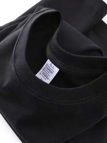 Women's Lightweight And Breathable Pure Cotton T-Shirt, Short Sleeve, With Cartoon Dog Print - Loose Fit, Round Neck, Casual Style, Breathable And Machine Washable, Comfortable For All Seasons, Cute T-Shirt, Simple Design, Soft Texture, Ideal For Matching In Spring And Autumn. - 黑色 - 查看 5