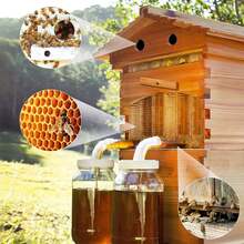 Bee Hives Boxes Starter Kit, Beekeeping Equipment, Easy To Use, Ideal For Honey Production, With 7 PCS Upgraded Auto Frame Comb-Beehive Box Honey Free Harvesting Wood - 預設 - 查看 4