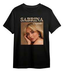 Playera  Algodón Sabrina Carpenter 2 - Negro - Ver 1