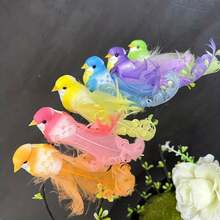 1/6pcs Artificial Bird Feather Pheasant Decoration, Realistic Craft, Summer Jungle Garden Home Decor, Garden Decor, Home Decor, Holiday Decor, Room Decor - One Size Fits All - View 7