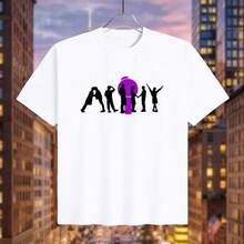 Camiseta de Mujer Arirang World Tour con Estampado Gráfico - Material de Algodón Suave Premium para Máxima Comodidad Transpirable y Frescura Durante Todo el Día - Mercancía de Ídolos para Fans del ARMY como Regalo Especial Ropa Hombre Cosas Para Hombre Ropa De Mujer Ropa Casual para Mujer Blusas Bonitas - Blanco - Ver 1
