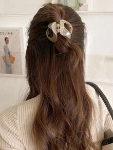 4pcs/Set 5.5cm/2.17in Garra de Cabelo Assimétrica, Garra de Cabelo Estilo Minimalista Chique Ins Para Rabo de Cavalo, Adequada Para Uso Diário, Casual, Festa, Trabalho, Férias, Maquilhagem, Combinação de Looks, Primavera, Verão, Outono, Inverno - Multicolorido - Ver 2