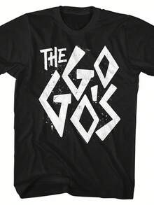 Go-Go's Japan 1982 White Adult-Shirt - Negro - Ver 6
