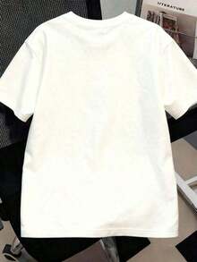 Camiseta Manfinity Dauomo Y2K Retro Big Mouth American High Street Cool Para Hombres - Blanco - Ver 5
