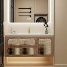 Giấy dán tường giả mây tre đan kích thước 17,7in x 118in, chống thấm nước, chống dầu, chống mài mòn, dễ bóc không để lại cặn keo, dễ lau chùi, tự dính, hoàn hảo cho tủ, bàn trang điểm, tủ quần áo và căn hộ cho thuê, giấy dán tường giả mây tre đan, giấy dán tường lưới mây tre đan phong cách Boho. - tấm lót tổ ong - Xem 8