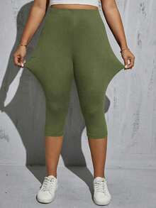 Pantalones capri de verano para mujer de talla grande, 2 piezas de leggings estampados, leggings negros, pantalones capri deportivos para mujer, leggings de mujer, conjunto de 2 piezas de leggings negros, ropa de otoño, atuendos de maestro - Multicolor - Ver 4