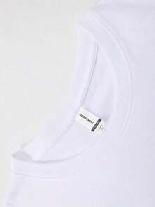 Women's Casual Lemon Print T-Shirt - Short Sleeve 100% Citrus Print T-Shirt, Casual Summer Blouse, Machine Washable, Essential For Spring/Summer Outfits, 100% Lemon, 100% Cotton, Durable - 白色 - 查看 3