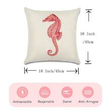 Juego de 4 Cojines Decorativos Sala, Fundas para Cojines de Sala de 45x45cm, Fundas para Cojines con Cierre de Cremallera Oculto, Algodón de Lino, para Cama Rojo - Rojo - Ver 4
