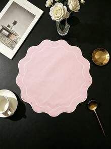 1/120入紅色波浪邊布製餐墊，防滑耐油可水洗西式餐桌墊，無味裝飾墊，適用於餐廳、咖啡廳、民宿，適合節日、派對、聚會、生日、婚禮、晚餐 - 彩色 - 查看 9