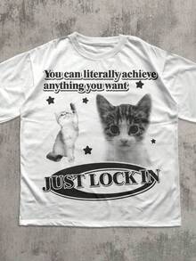 Camiseta informal de mujerY2k Retro Cat Meme T-Shirt Vintage Graphic Cats Tee Funny Kitten Shirt Weird Gifts Cat Meme Shirts 2000s Tees Cats Lover,Camisetas para hombre, camisetas para niños, camisetas con estampado de gatos y perros, camisetas para uso diario, camisetas de apoyo a la Copa del Mundo, camisetas de la Copa del Mundo 2026, camisetas estampadas, ropa de Pascua, - Blanco - Ver 7
