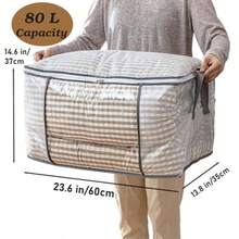 0 L/] Bolsas almacenamiento ropa grans transparentes bolsas almacenamiento manta plástico cremallera organizadores de armario de ventana transparente y - Paquete de 8 - Ver 7
