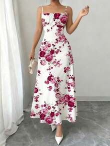 Vestido floral elegante, verano - Rosa - Ver 3