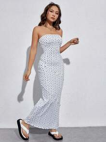 Vestido tubo con estampado floral - Multicolor - Ver 6