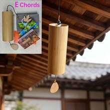 Handmade Japanese Bamboo Wind Chimes, With A Retro And Soothing Tone, Perfect For Indoor And Outdoor Decoration. Ideal For Courtyards, Balconies, And Wedding Settings. Battery-Free, Making Them A Great Gift For The Holidays. - Bamboo and Wood Color - View 11