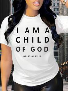 Women's Inspirational T-Shirt With Bible Verse - Matthew 19:26 Bible Design And Cross, Lightweight Casual Short Sleeve Top, Loose Fit, Machine Washable, Comfortable Summer Wear, Suitable For Church And Everyday Wear (Pink/Green) - 白色 - 查看 6