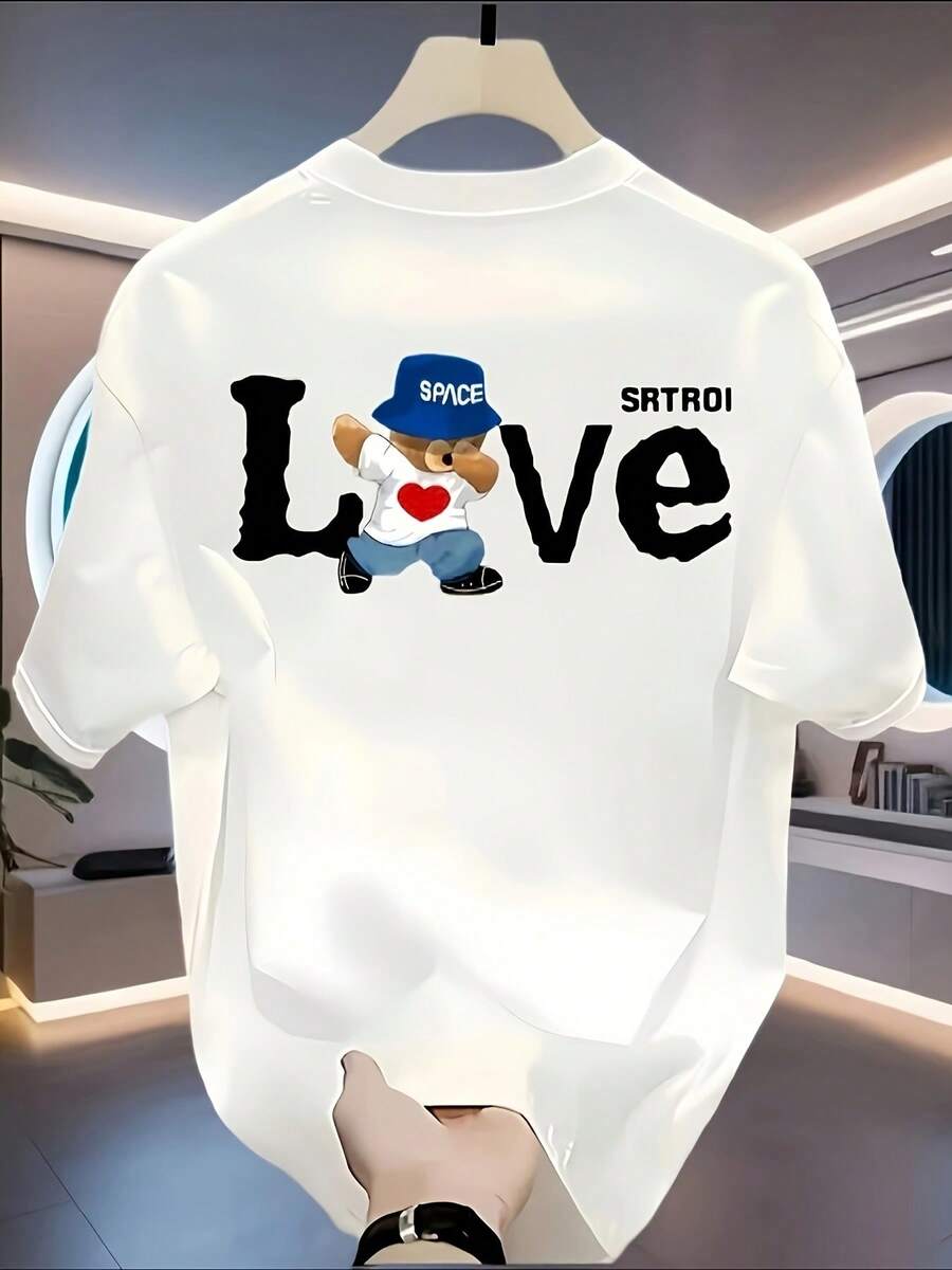 Men100%Pure Cotton T Shirt - 白色 - 查看 1