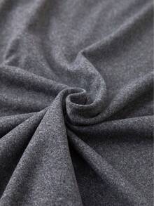 Talla Grande, Camiseta con Estampado de Letras, Manga Corta, Cuello Redondo, Top Casual, Ropa de Mujer - Gris Oscuro - Ver 4