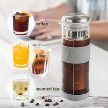 Cold Brew Coffee Maker With Cleaning Brush, 27oz/800ml Cold Brew Pitcher, Ice Tea Pitcher, Cold Brew Coffee Pitcher For Fridge, Suitable For Iced Coffee, Lemonade, Iced Tea And Beverages - 800ml/27oz - View 6