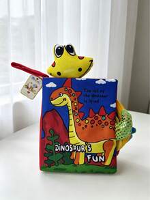 Soft Cartoon Cloth Book Toy, Unisex, With Sound Paper Insert, Plush 3D Tail, Durable Interactive Cloth Book Toy, Suitable As Newborn Gift - Multicolor - View 18