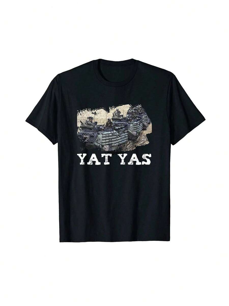 Camiseta unisex YAT YAS AAV con estampado de letras y diseño de cuello redondo, suave, un artículo imprescindible de moda casual urbana, adecuada para todas las estaciones, versátil, asequible para el uso diario y un regalo perfecto para fans y amigos, camiseta de mujer, de fabricación local. - Negro - Ver 1