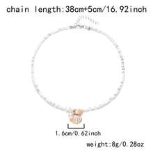 1 chiếc vòng cổ đính hạt hình vỏ sò và ngôi sao phong cách Bohemian, mặt dây chuyền ngọc trai mùa hè, phụ kiện trang sức nghỉ dưỡng thẩm mỹ. - trắng - Xem 5