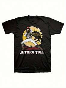 Jethro Tull Colour Bursting Out 1978 Varios Tama?os-Camiseta HH64 - Negro - Ver 1