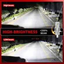 HYNBYZJ 2 bóng đèn pha LED mini không dây H7 H4 H11 H1 9005 HB3 9006 HB4 120W 80000LM 6000K CSP cho xe hơi, đèn LED H7 Turbo 12V. - A - Xem 5