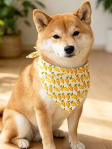 Mango Muster Hunde Bandana, Obst Haustier Schal, weiches Dreieck Lätzchen geeignet für kleine & mittlere Hunde, Obst Dreieck Kopftuch Schal, mit vernähten Kanten Dekoration, geeignet als Zubehör für Haustier Pflege - Verschiedenfarbig - Übersicht 10
