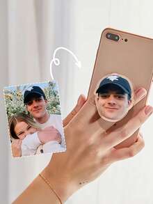 Customizable Personalized Photo Printed 360° Rotating Adjustable Acrylic Phone Stand, Printed With Your Photo, Cute Phone Accessory For Pet Lovers, Ideal Birthday Gift, Anniversary Gift, Holiday Gift, Thanksgiving Gift - Multicolor - View 4
