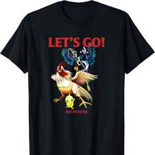 Camiseta unisex Rooster Fighter, negra, talla pequeña, manga corta, corte clásico, diseño gráfico. Camiseta unisex de algodón grueso de 220 g, suave y transpirable con excelente elasticidad, agradable para la piel y cómoda para usar todo el día. Diseño clásico y casual fácil de combinar, ideal para salidas diarias, estilo urbano, deportes, citas y reuniones informales durante todo el año. - Negro - Ver 1